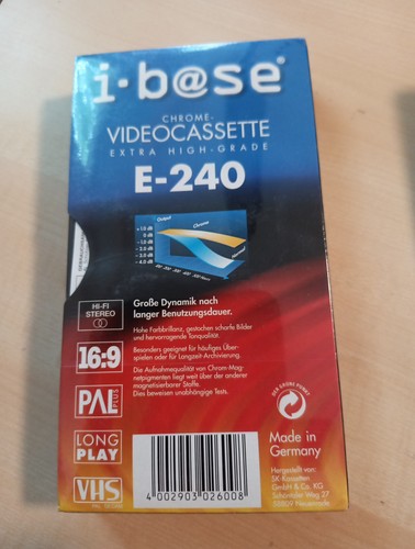 Videocassette vuota e - vuota, e-